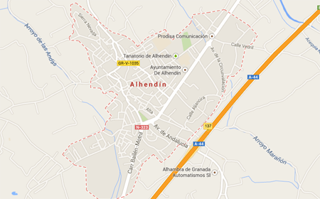 Mapa de Alhendín en Granada