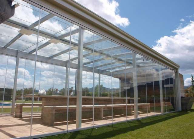 cortinas de cristal tipos