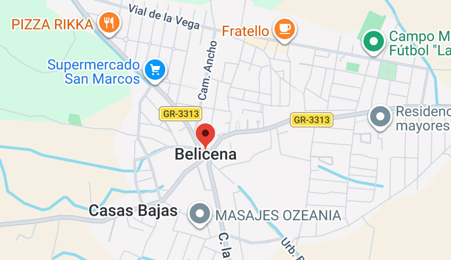Mapa de Belicena en Granada