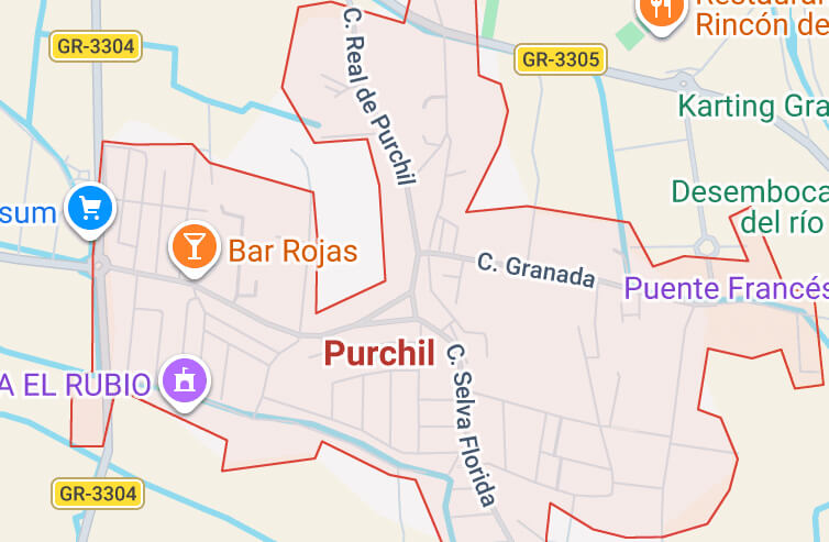 Mapa Purchil en Granada